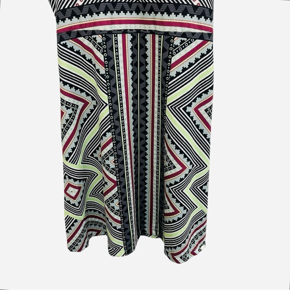 Prana Ariel geometric print athleisure sleeveless dress with built in bra XL - Picture 6 of 9